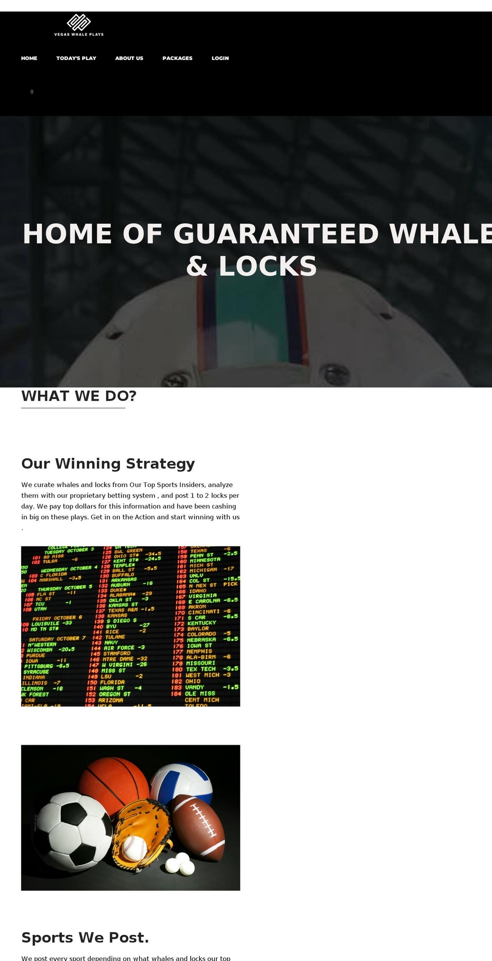 vegaswhaleplays.com shopify website screenshot