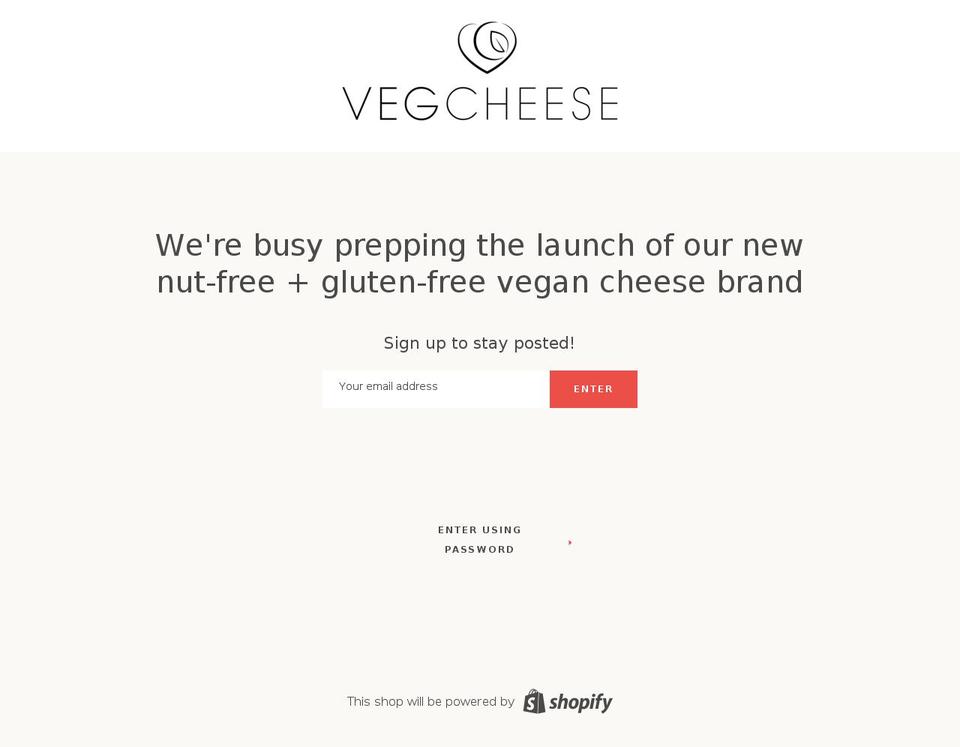 vegcheese.com shopify website screenshot