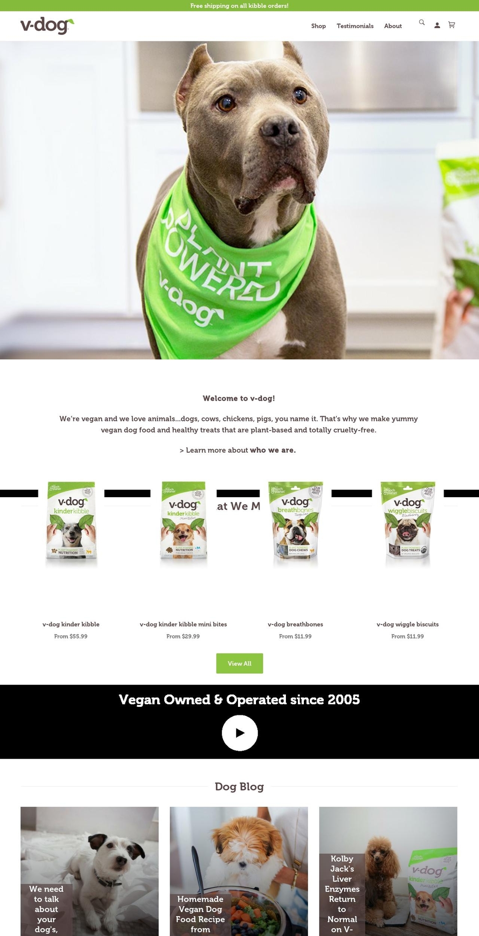 vegdog.com Shopify store