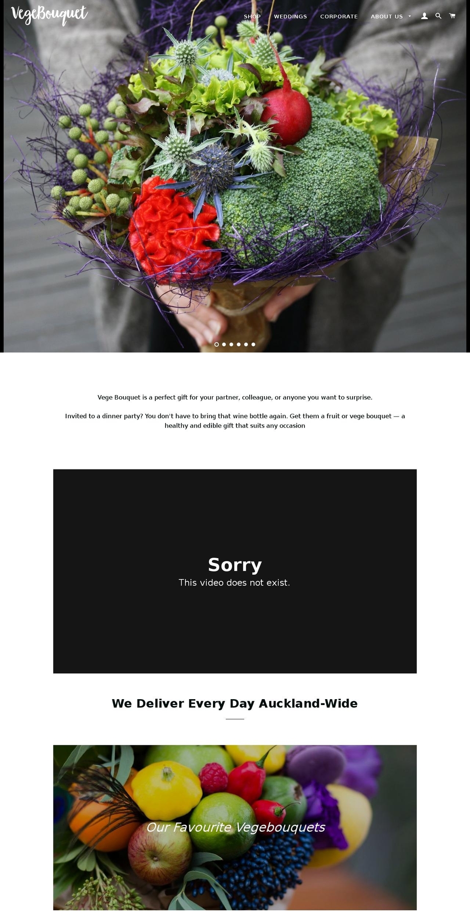 vegebouquet.co.nz shopify website screenshot