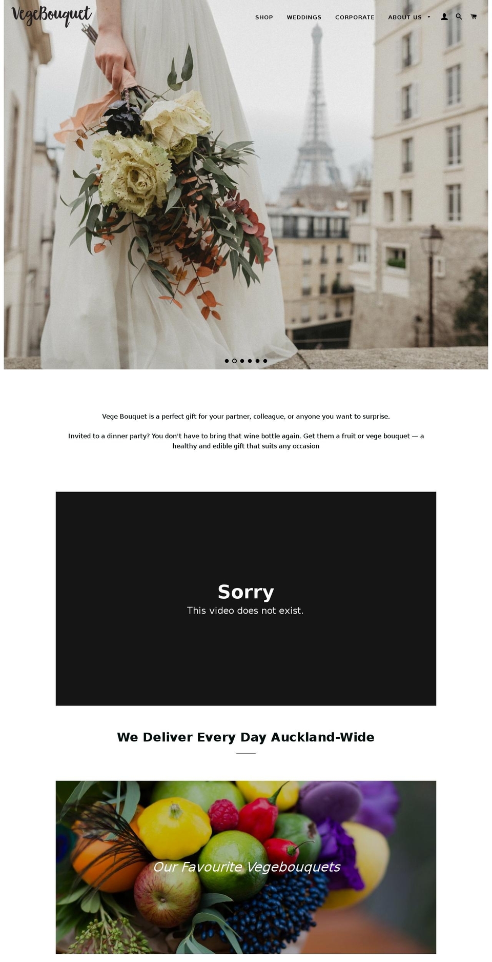 vegebouquet.com — Shopify storefront screenshot