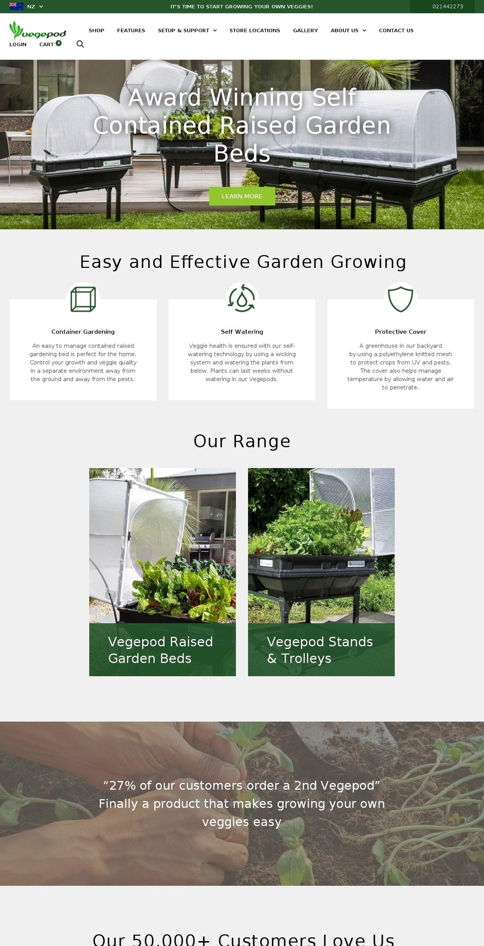 vegepod.co.nz shopify website screenshot