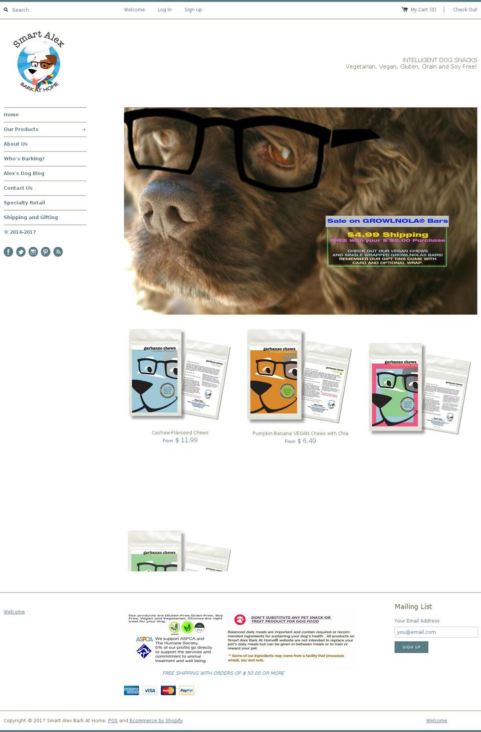 vegetarianfordogs.com shopify website screenshot