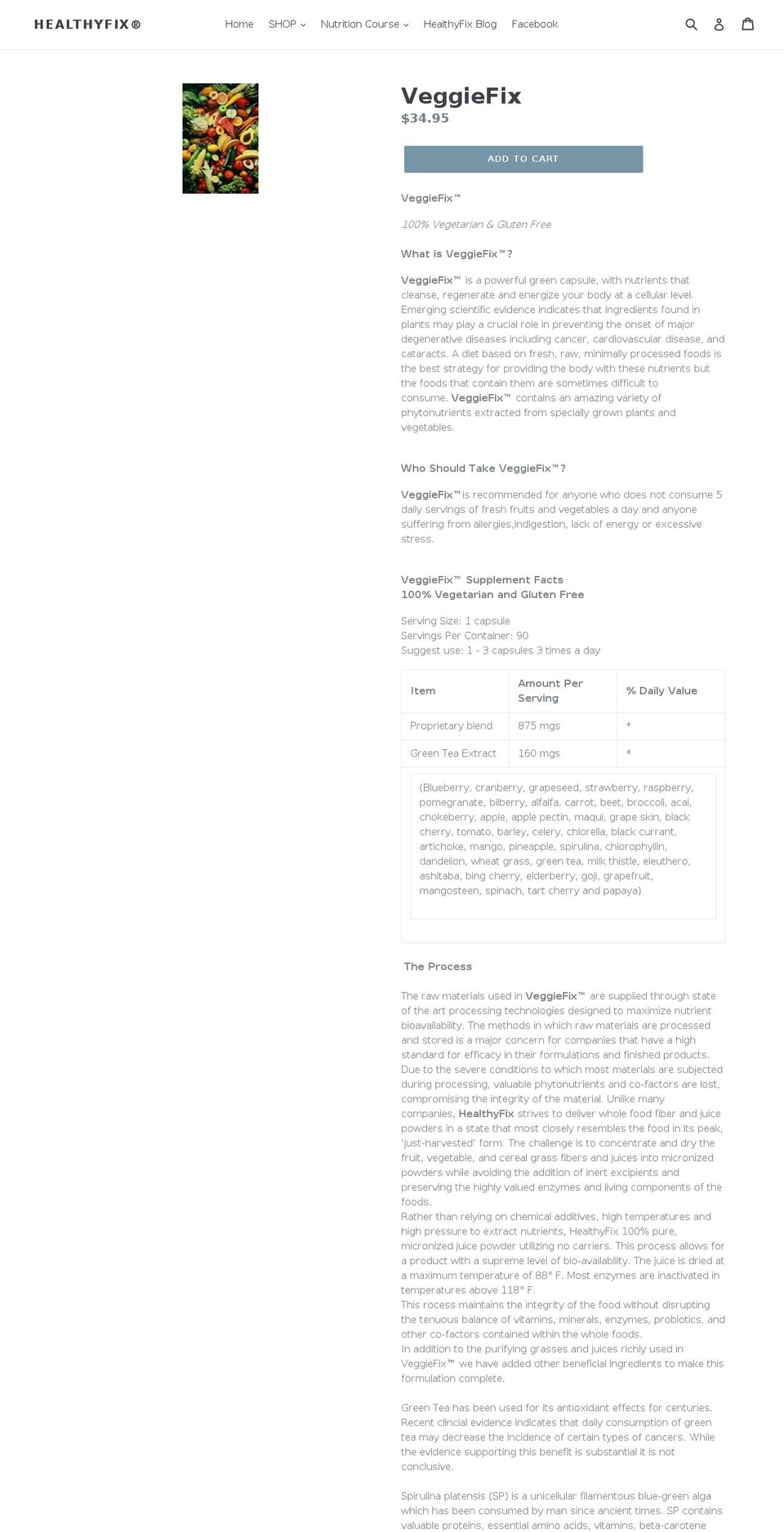 veggiefix.com — Shopify storefront screenshot