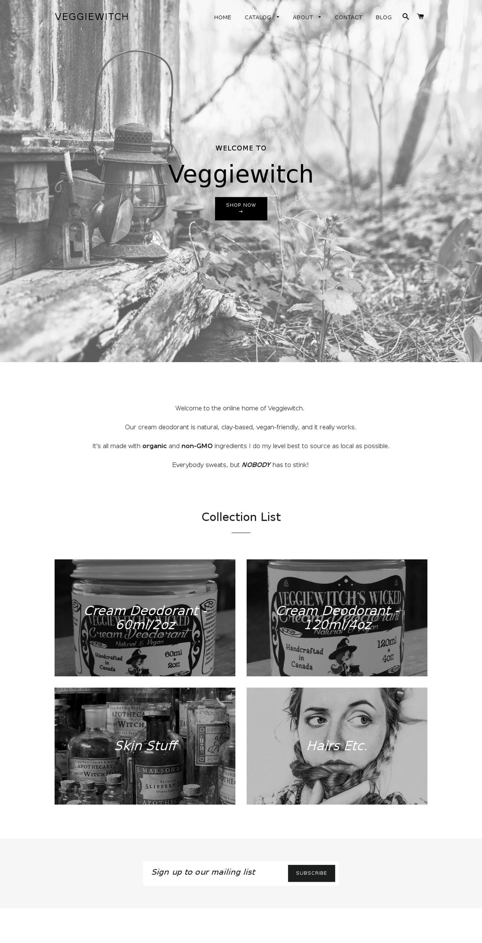 veggiewitchdeo.com — Shopify storefront screenshot