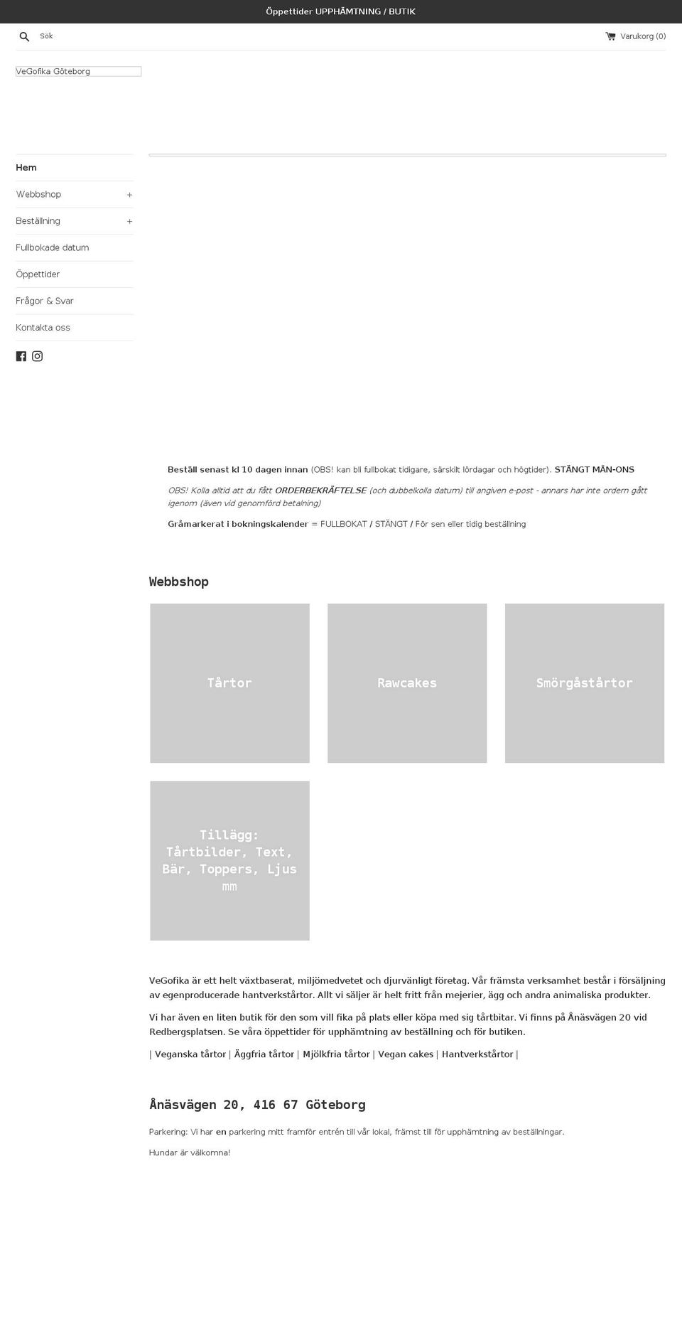 vegofika.se shopify website screenshot