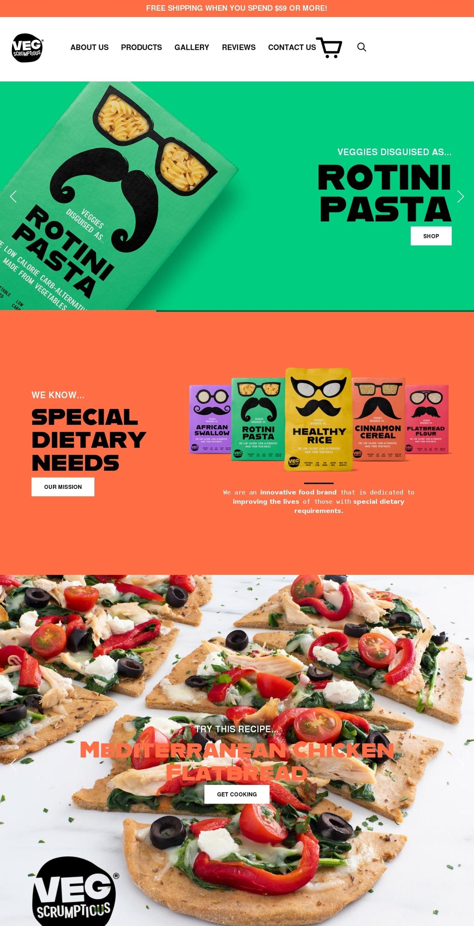 vegscrumptious.org shopify website screenshot