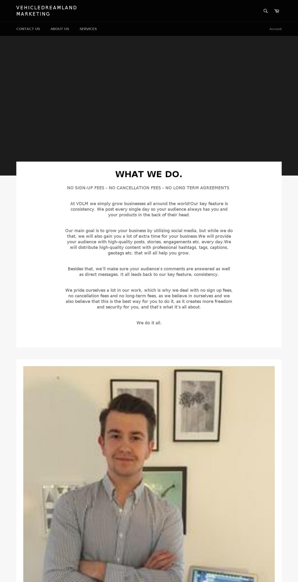 vehicledreamland.com — Shopify storefront screenshot