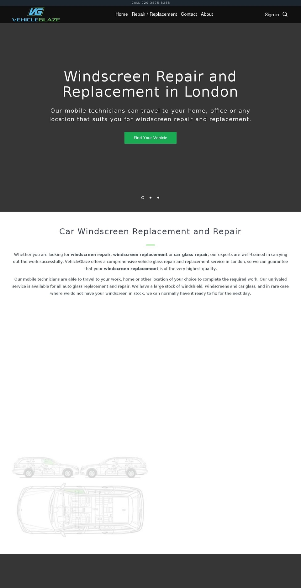 vehicleglaze.com shopify website screenshot