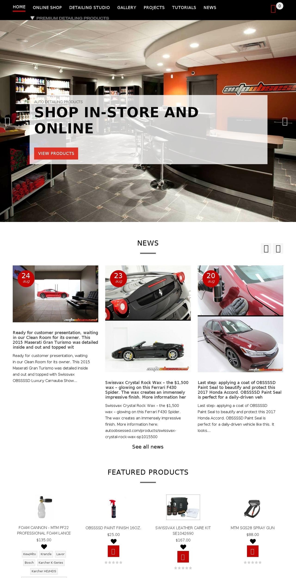 vehicleobsessed.net shopify website screenshot