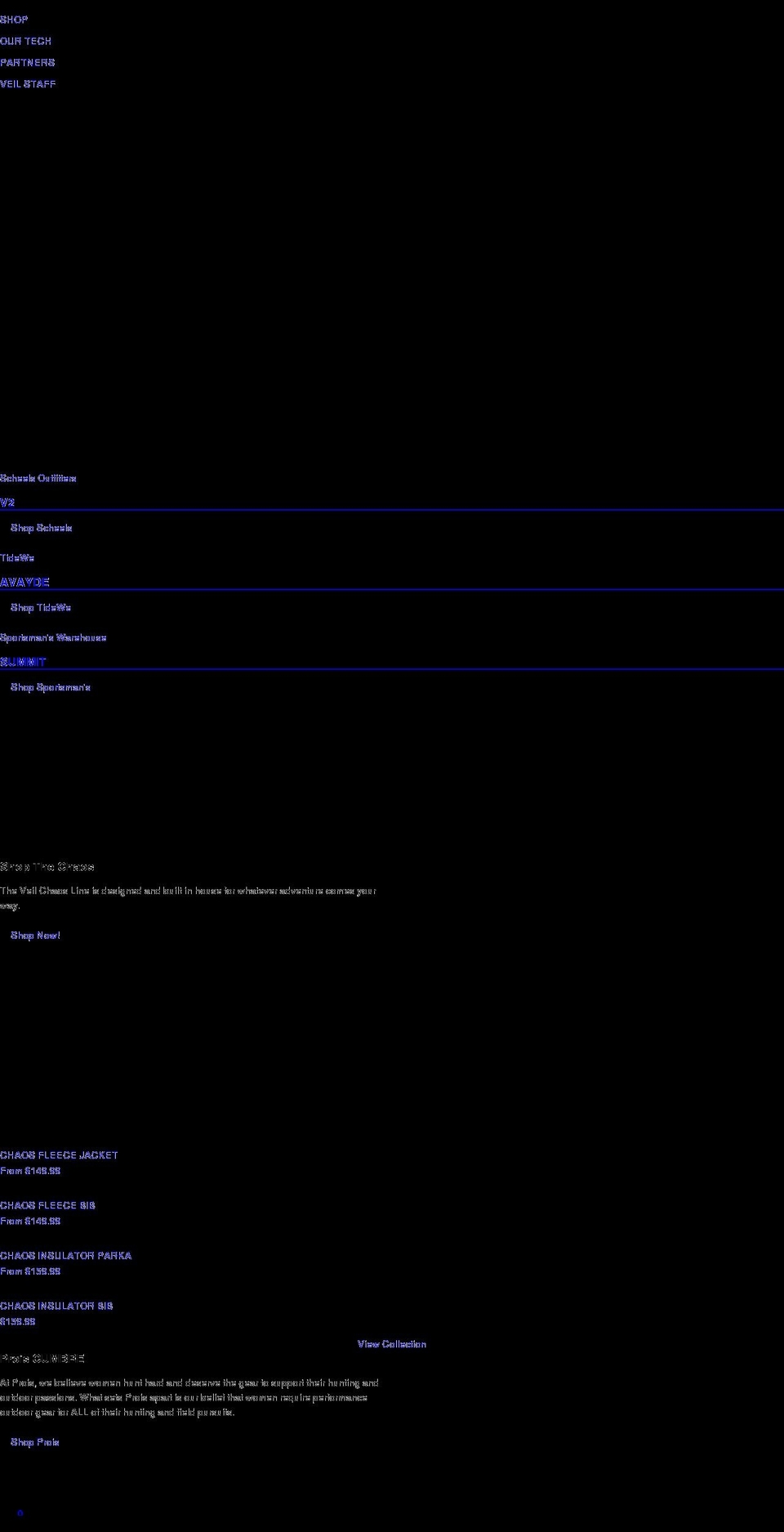 veilcamo.com shopify website screenshot