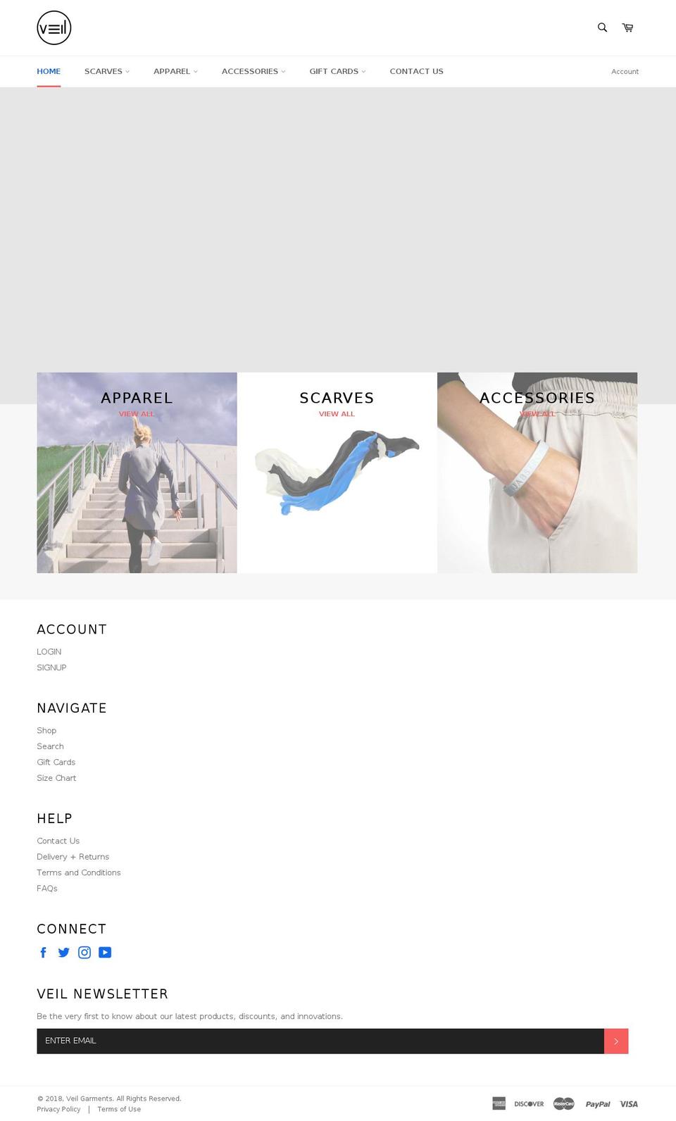 veilgarment.com — Shopify storefront screenshot