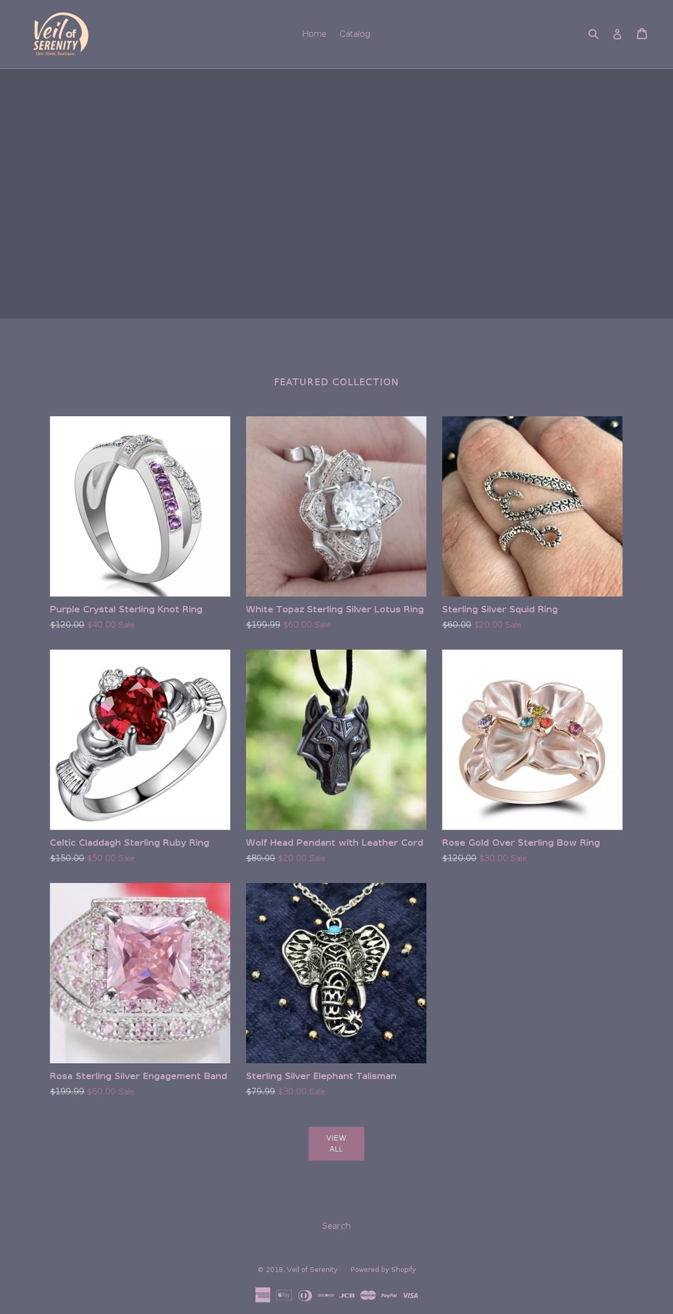 veilofserenity.com — Shopify storefront screenshot