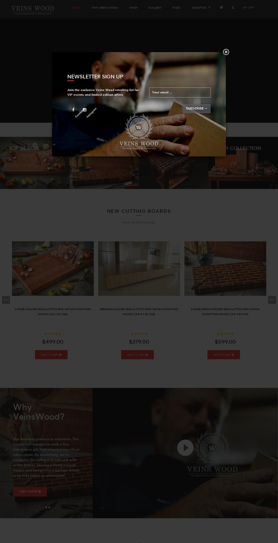 veinswood.com — Shopify storefront screenshot
