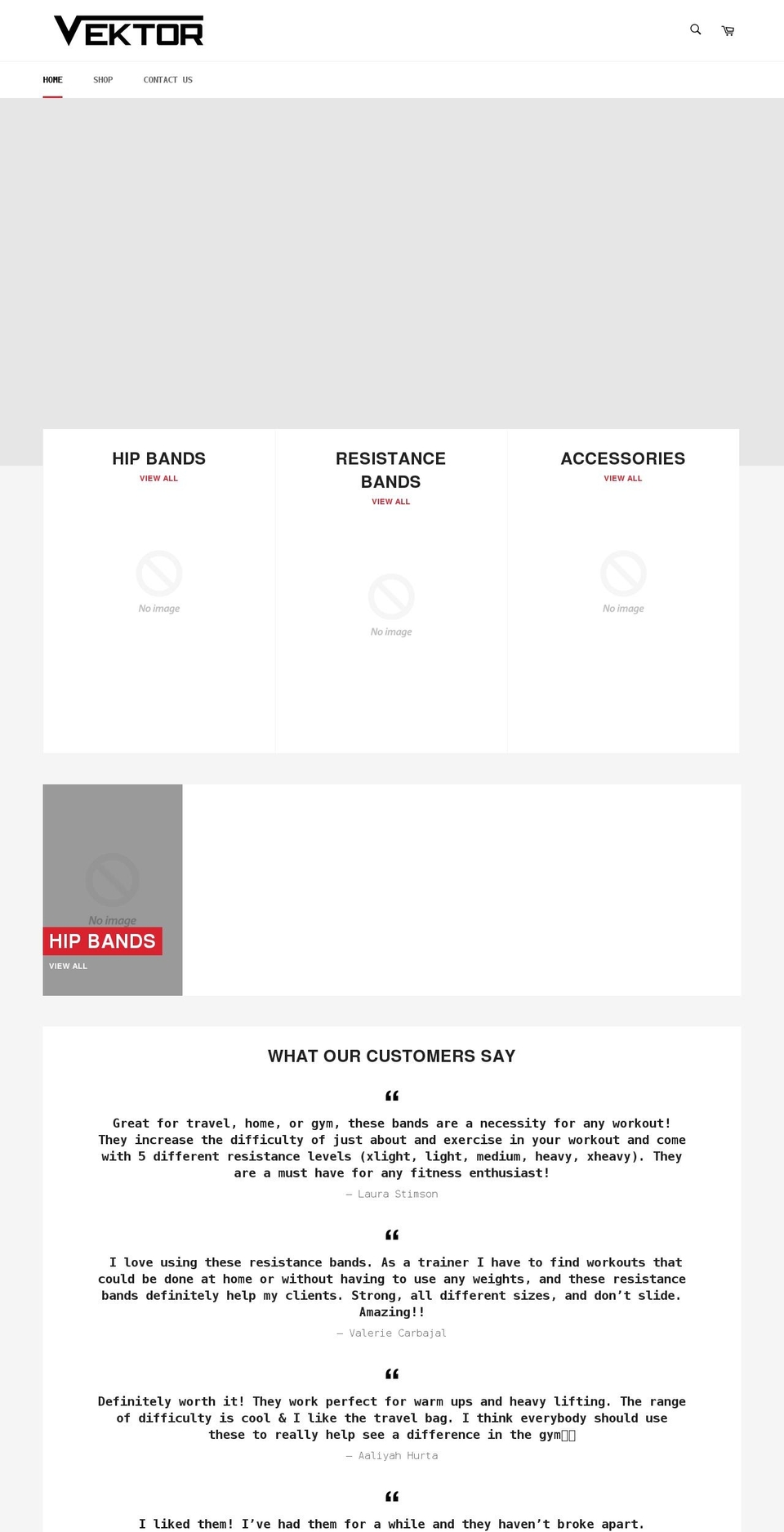 vektorbands.com shopify website screenshot