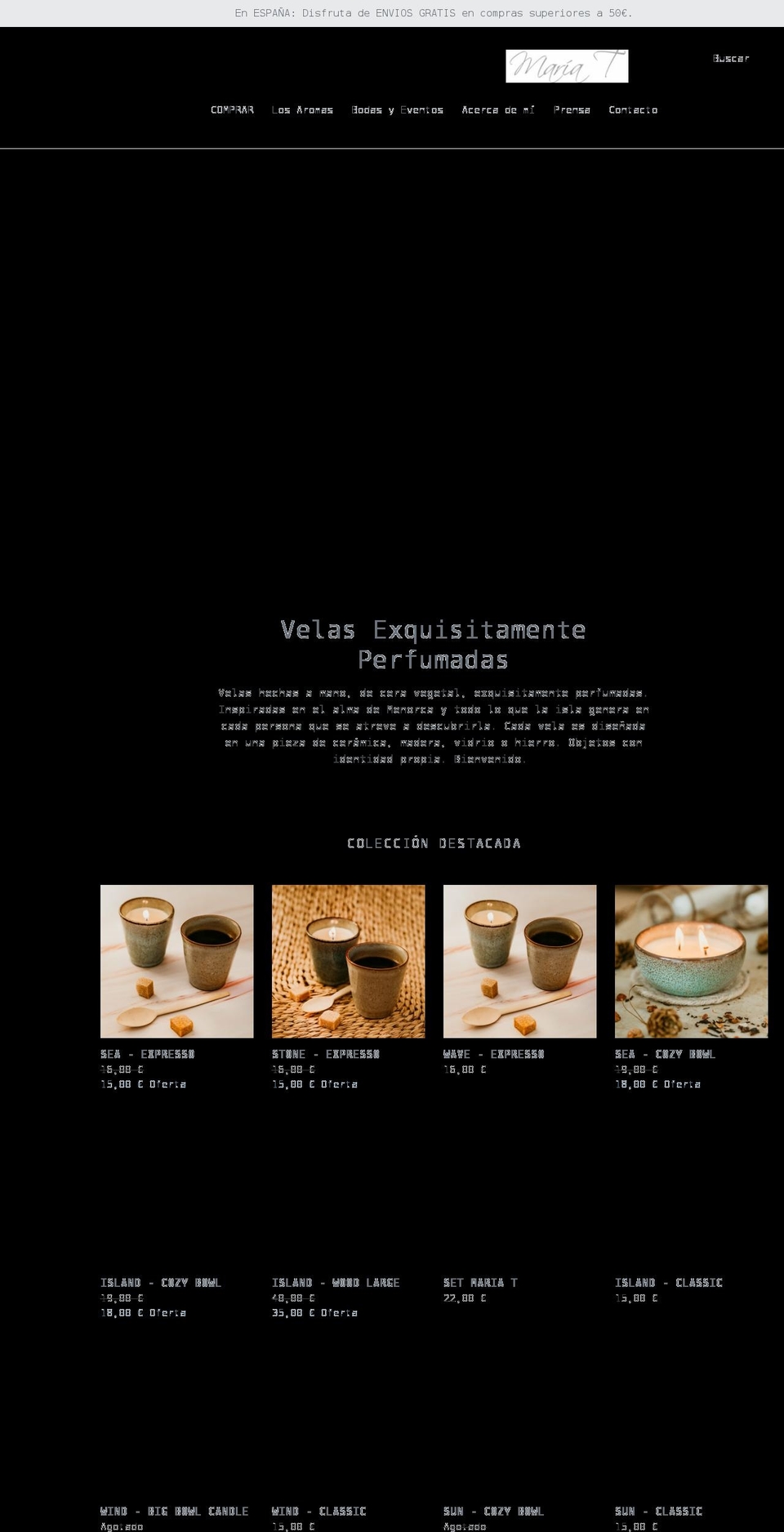 velasmariat.com shopify website screenshot