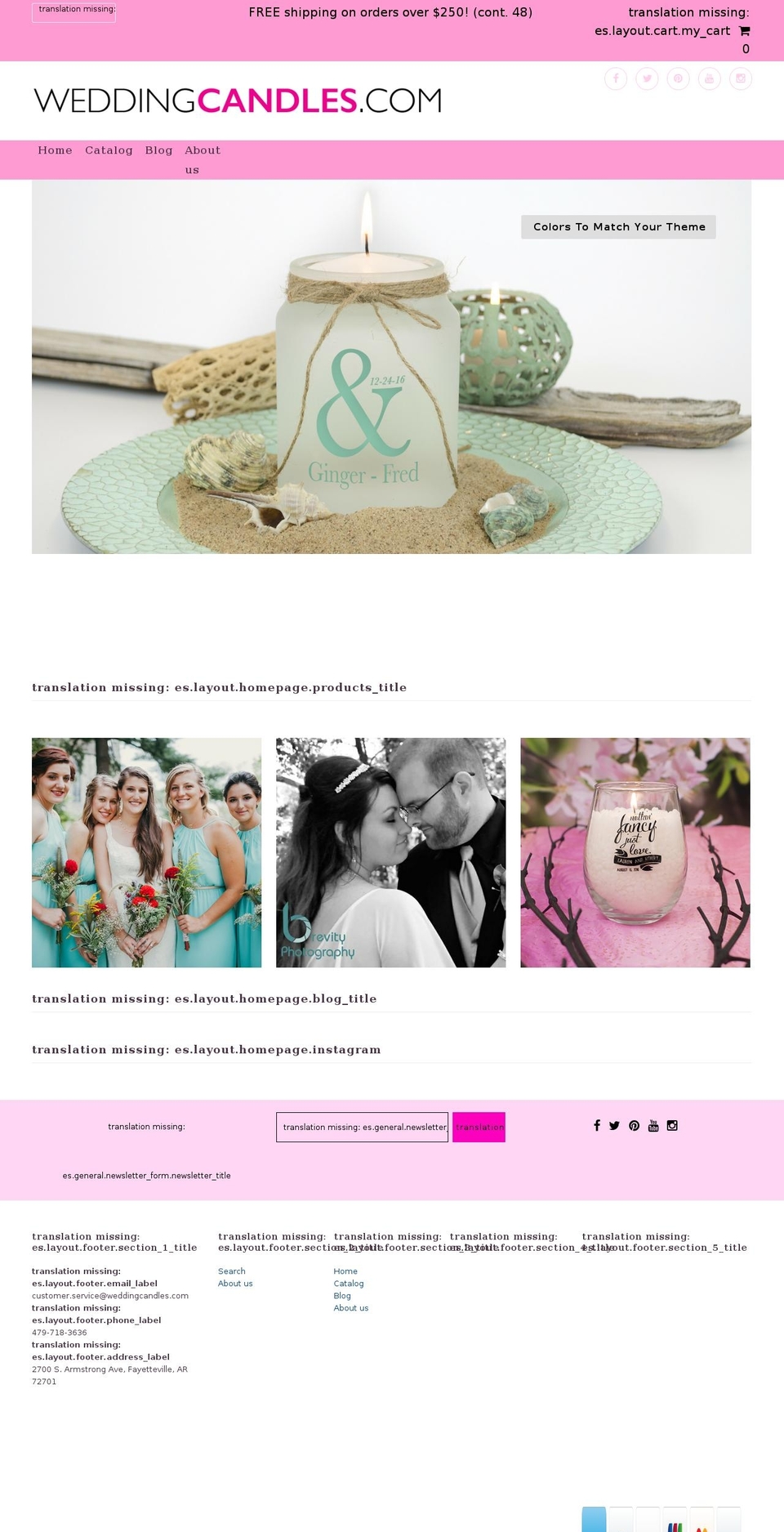 velasparabodas.com shopify website screenshot
