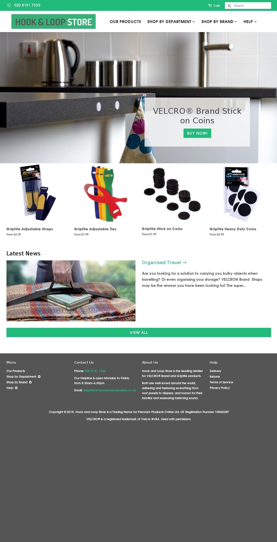 velcrostoredirect.com — Shopify storefront screenshot