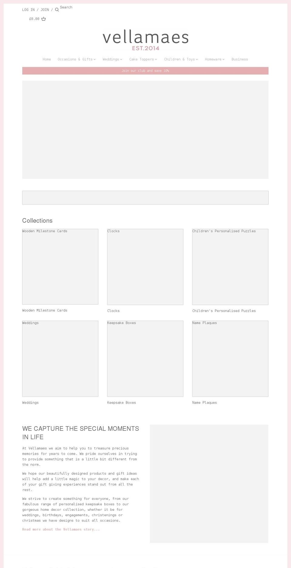 vellamaes.co.uk shopify website screenshot