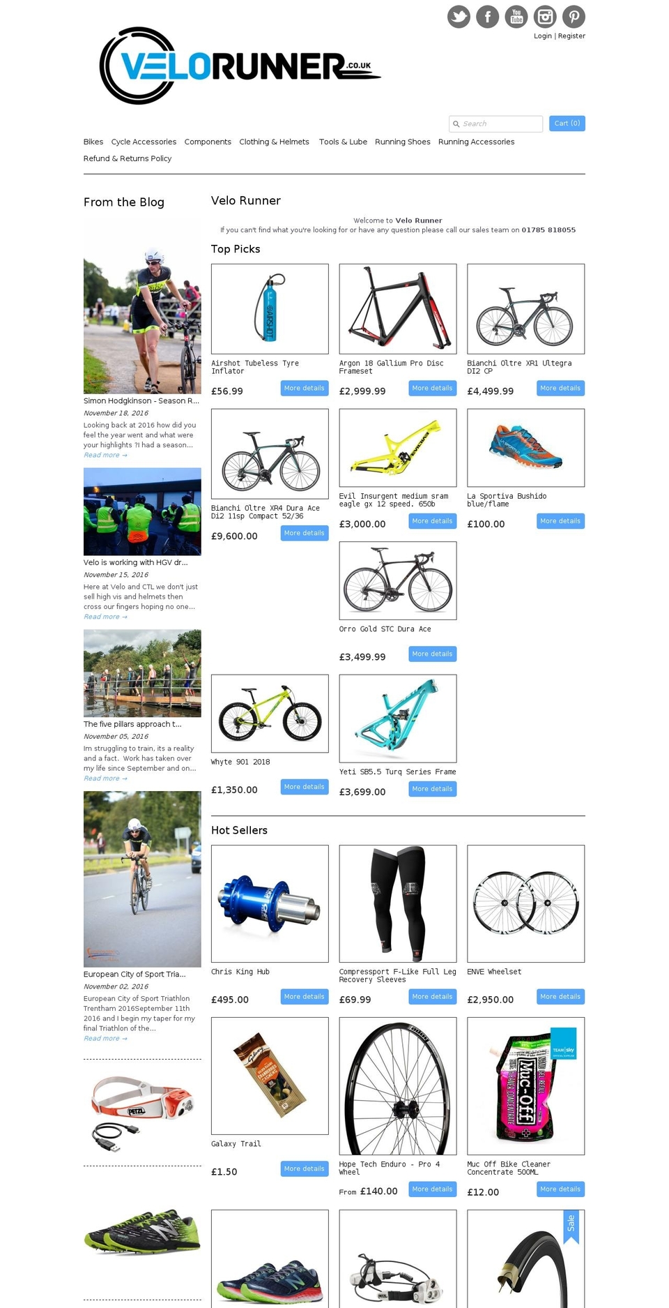 velo-m.co.uk shopify website screenshot