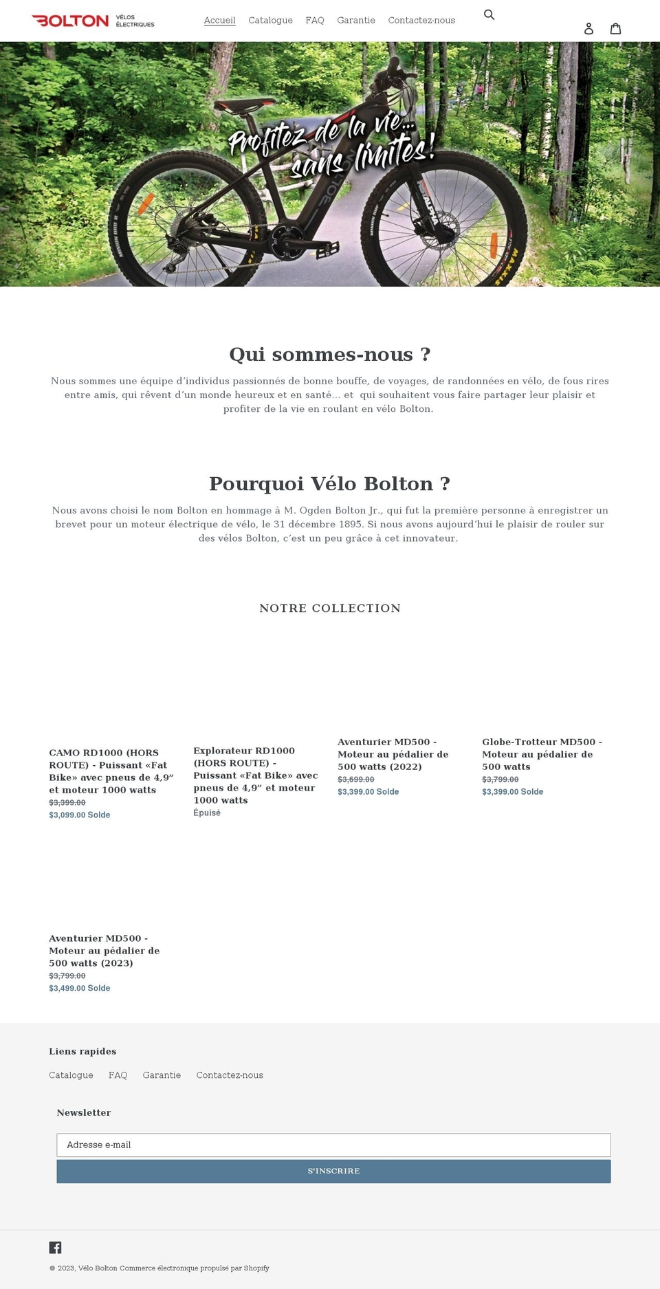 velobolton.com shopify website screenshot