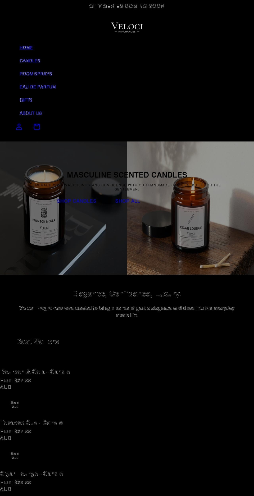 veloci.com.au shopify website screenshot