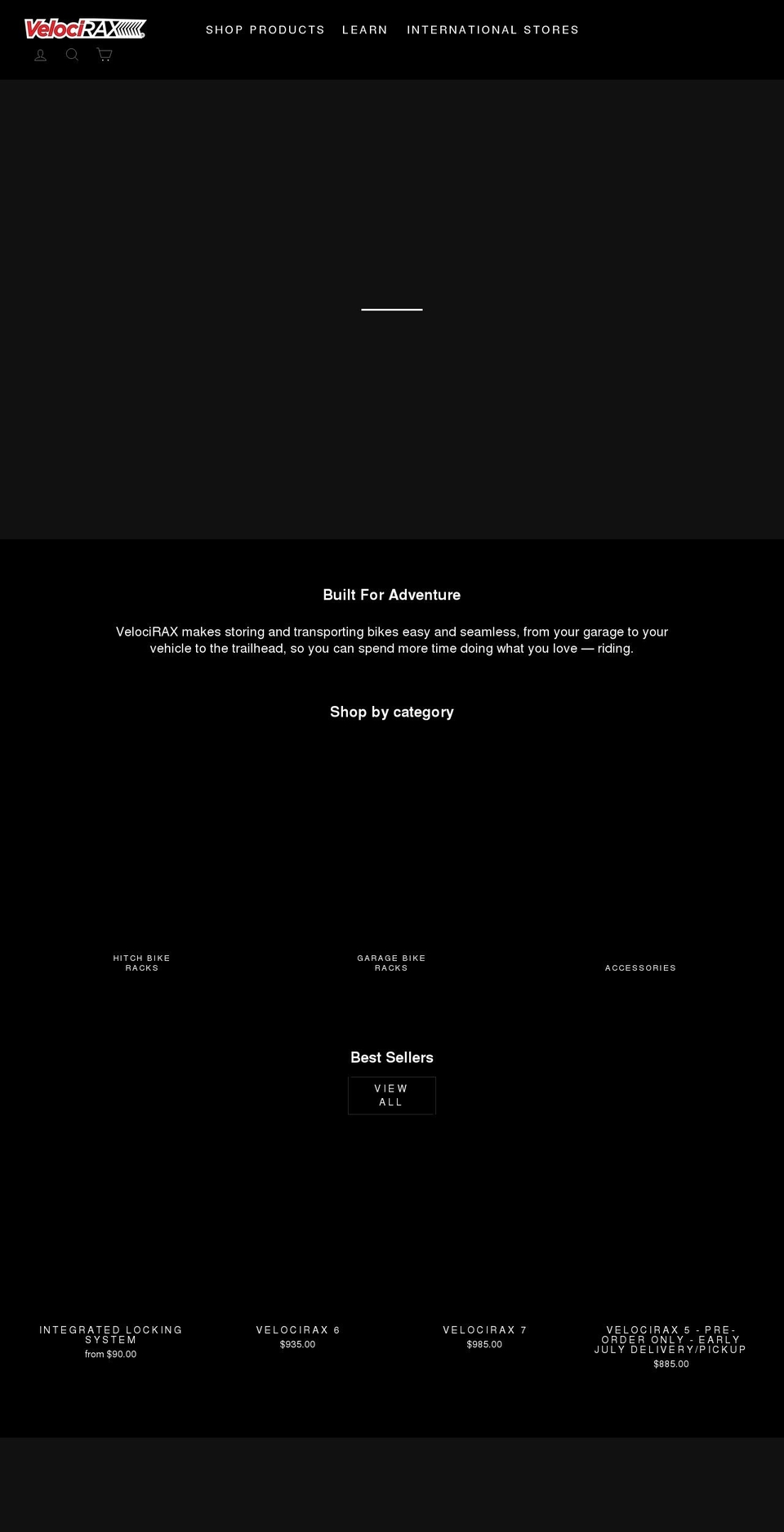 velocirax.com shopify website screenshot