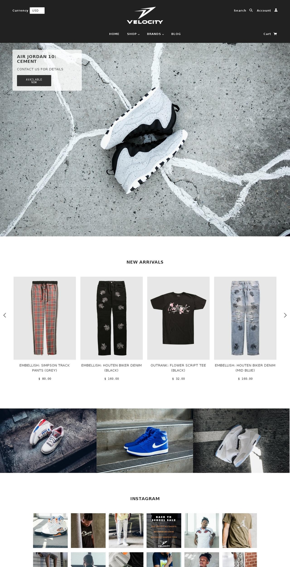 velocitystyle.com shopify website screenshot