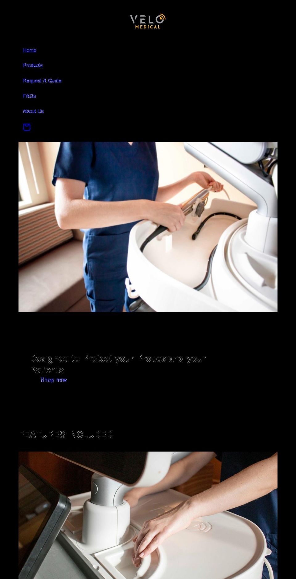 velomedical.com shopify website screenshot