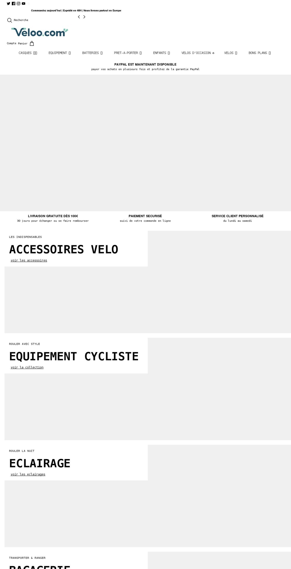 veloo.com shopify website screenshot