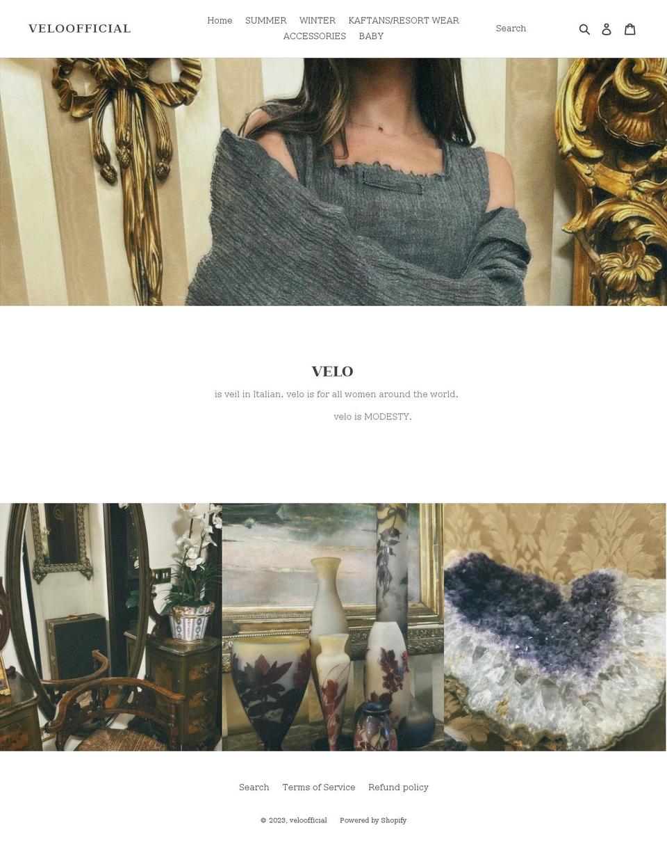 veloofficial.com shopify website screenshot