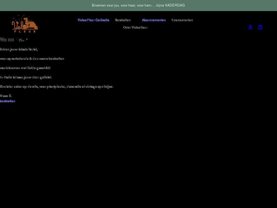veloofleur.be shopify website screenshot