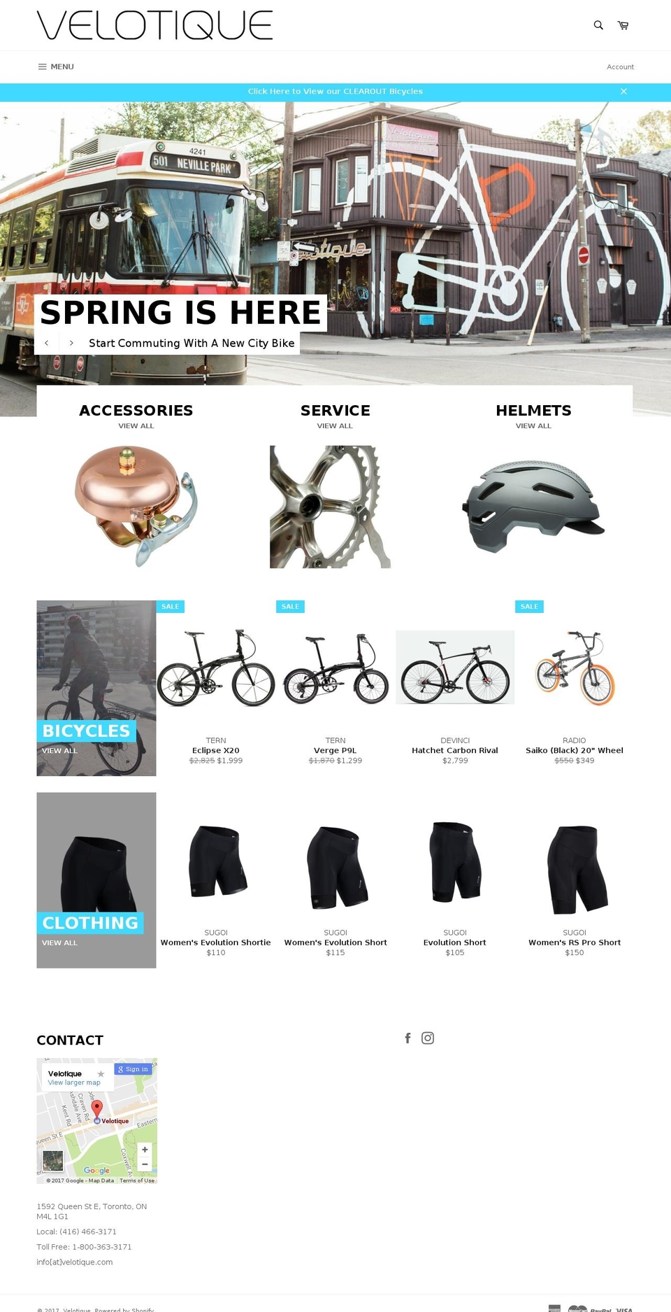 velotique.com shopify website screenshot