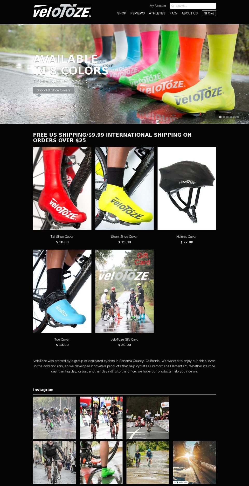 velotoze.com shopify website screenshot