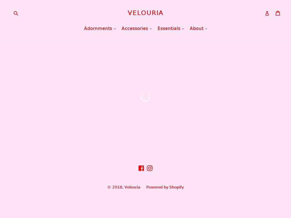 velouriashop.com — Shopify storefront screenshot