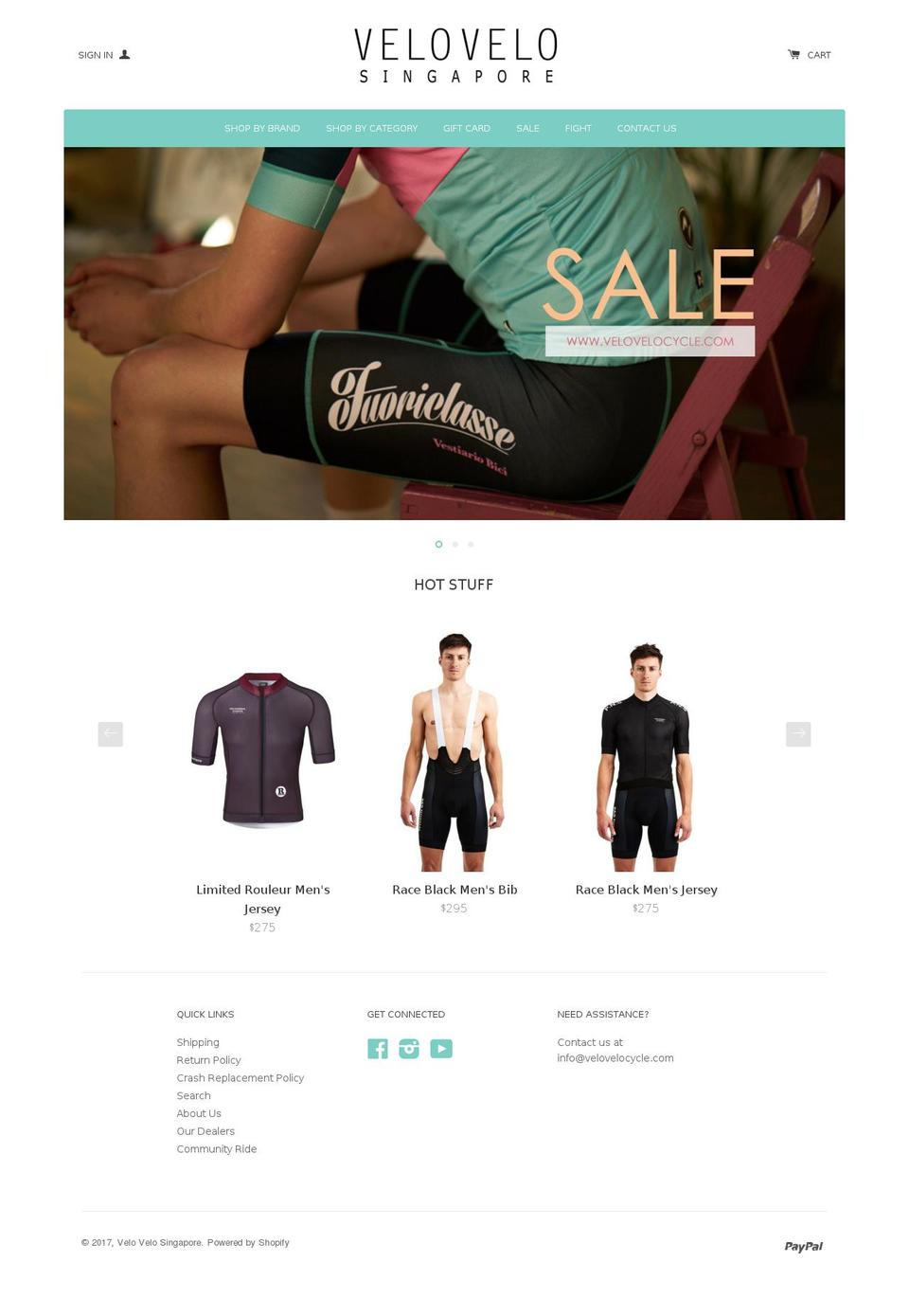 velovelocycle.com shopify website screenshot