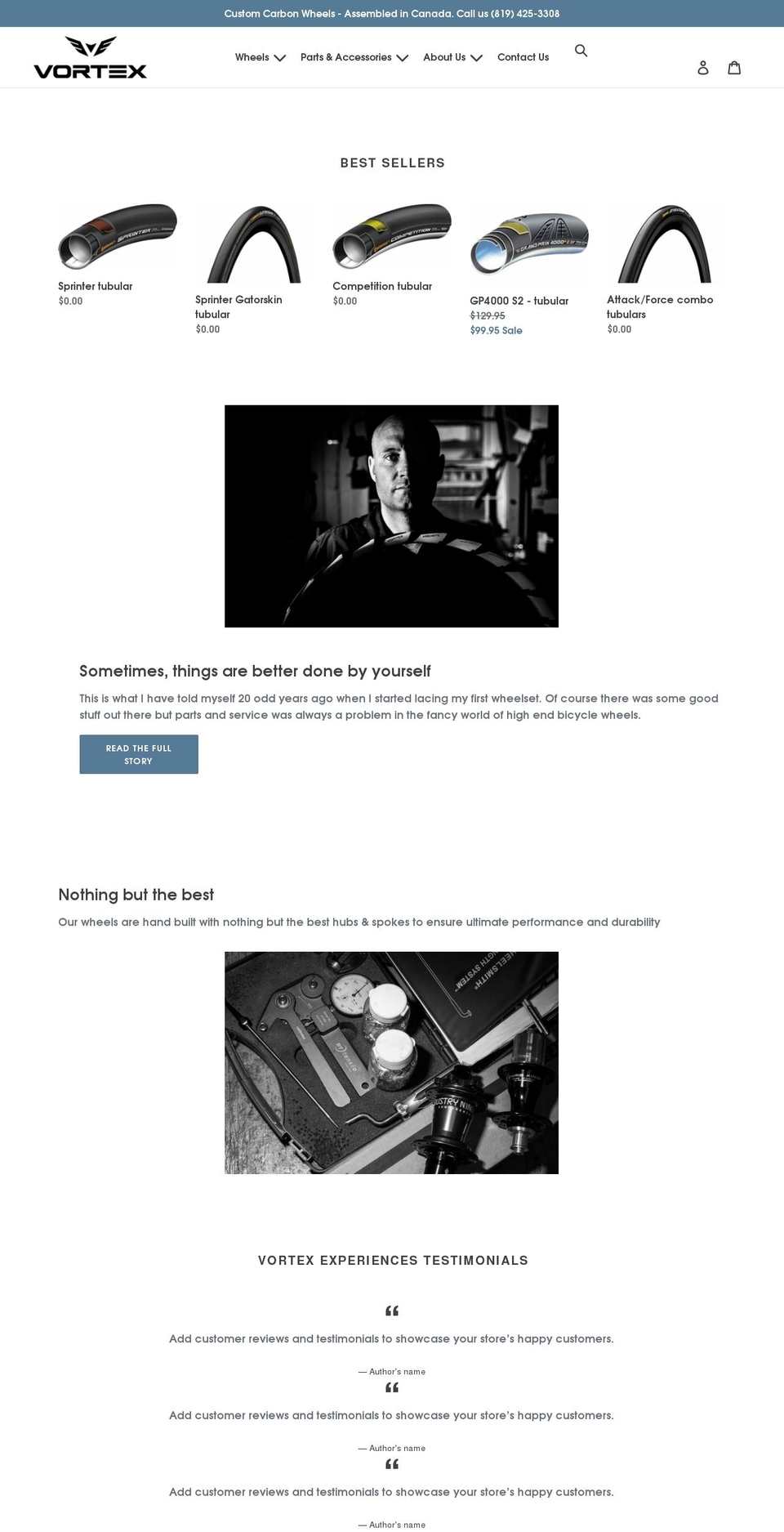 velovortex.com shopify website screenshot