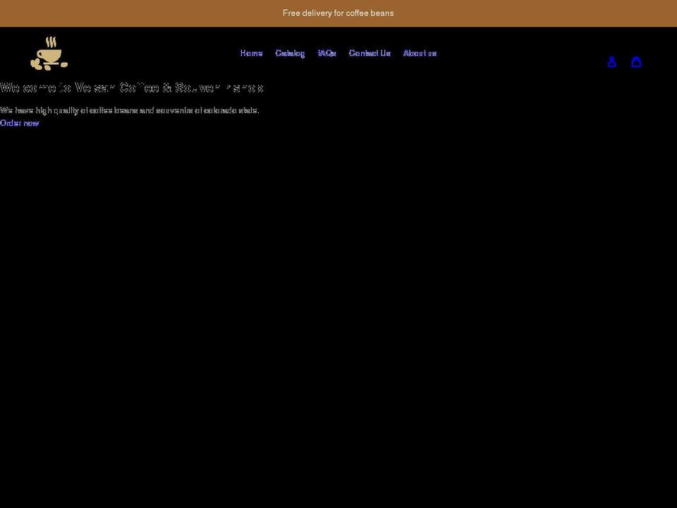 velsancoffeesouvenirshop.com shopify website screenshot