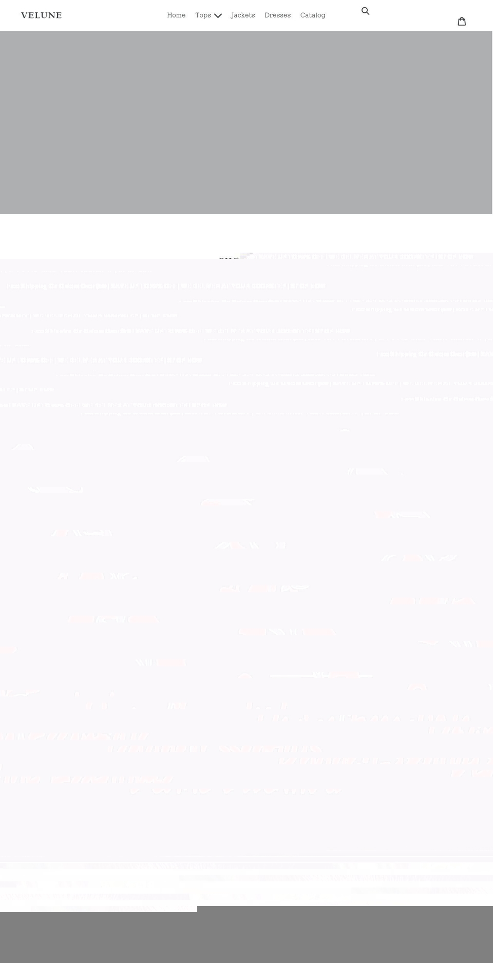 velune.com shopify website screenshot
