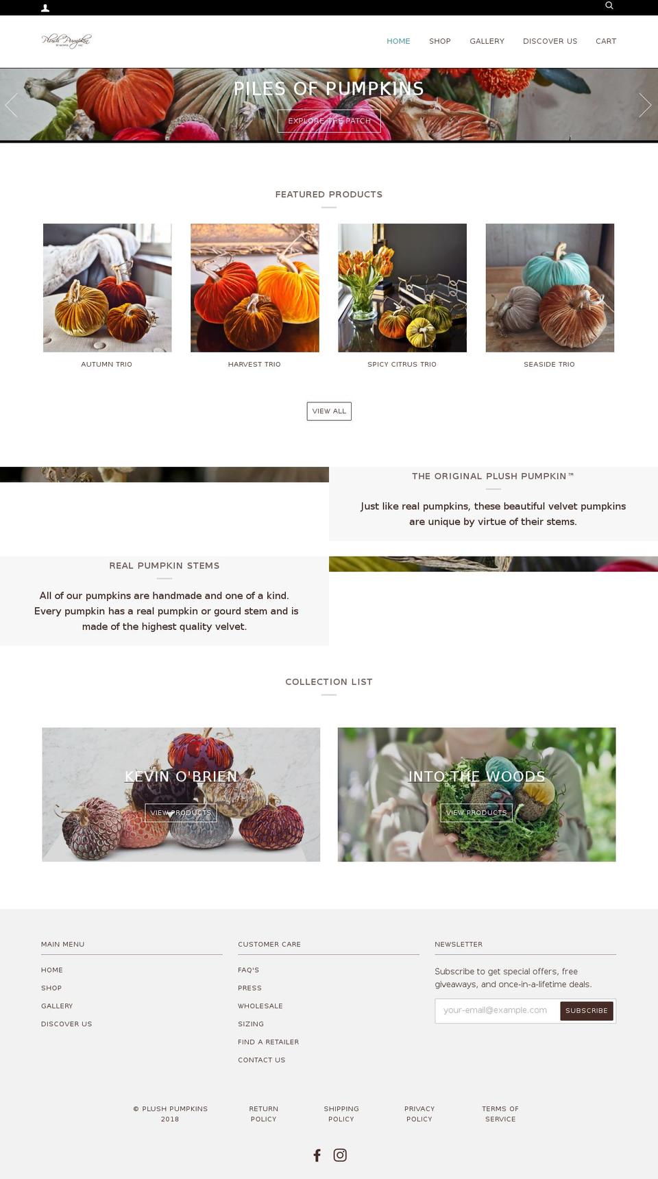 velvet-pumpkins.myshopify.com shopify website screenshot
