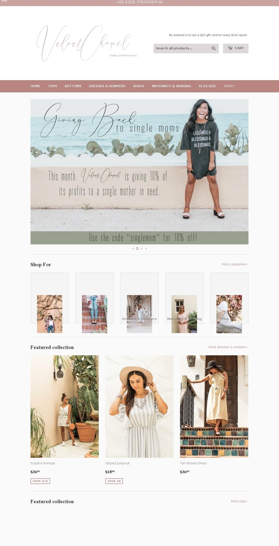 velvetchapel.com — Shopify storefront screenshot