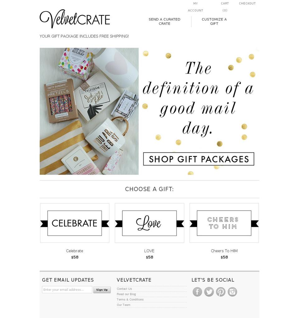 velvetcrate.com shopify website screenshot