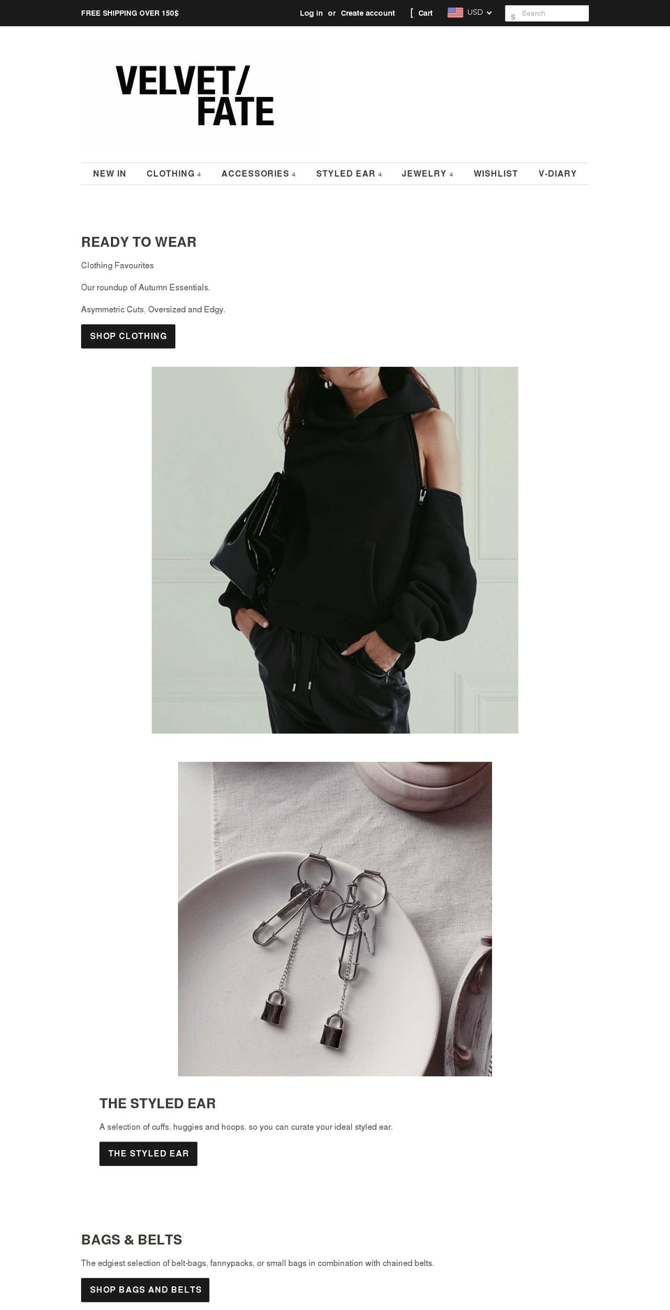 velvetfate.com shopify website screenshot