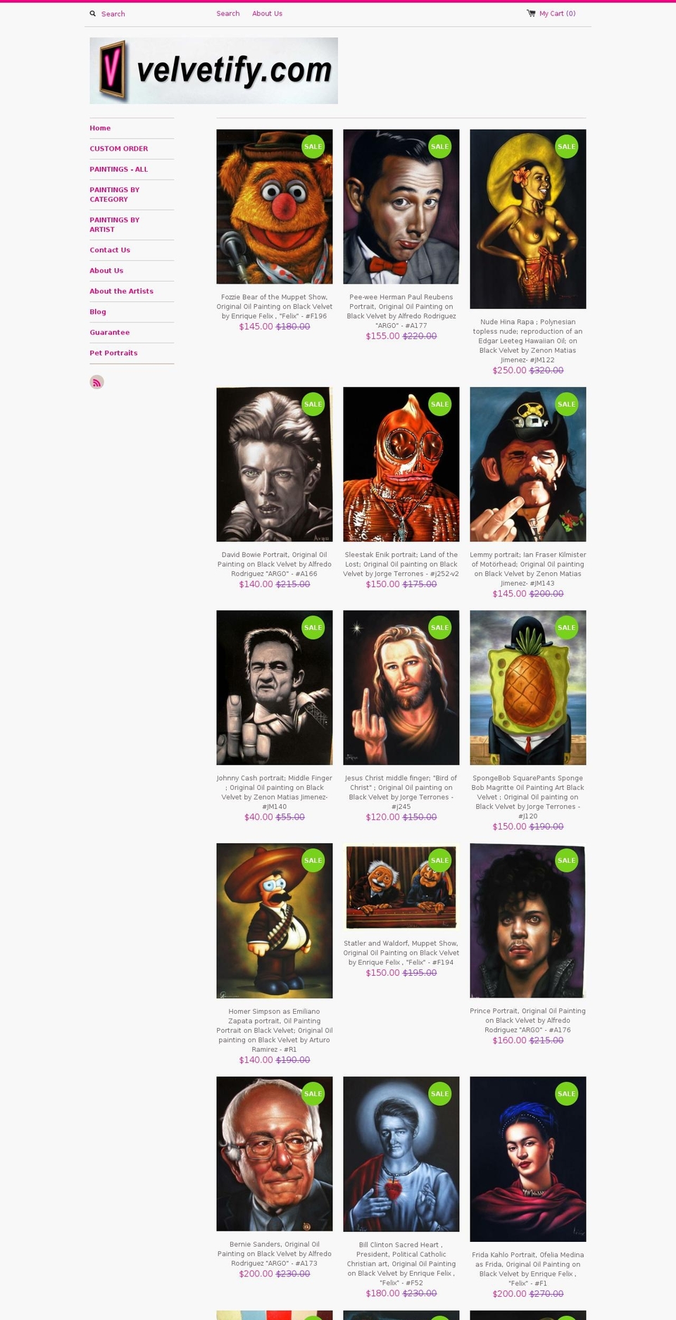 velvetify.com shopify website screenshot