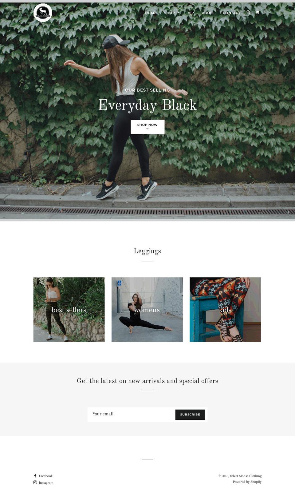 velvetmooseclothing.com — Shopify storefront screenshot