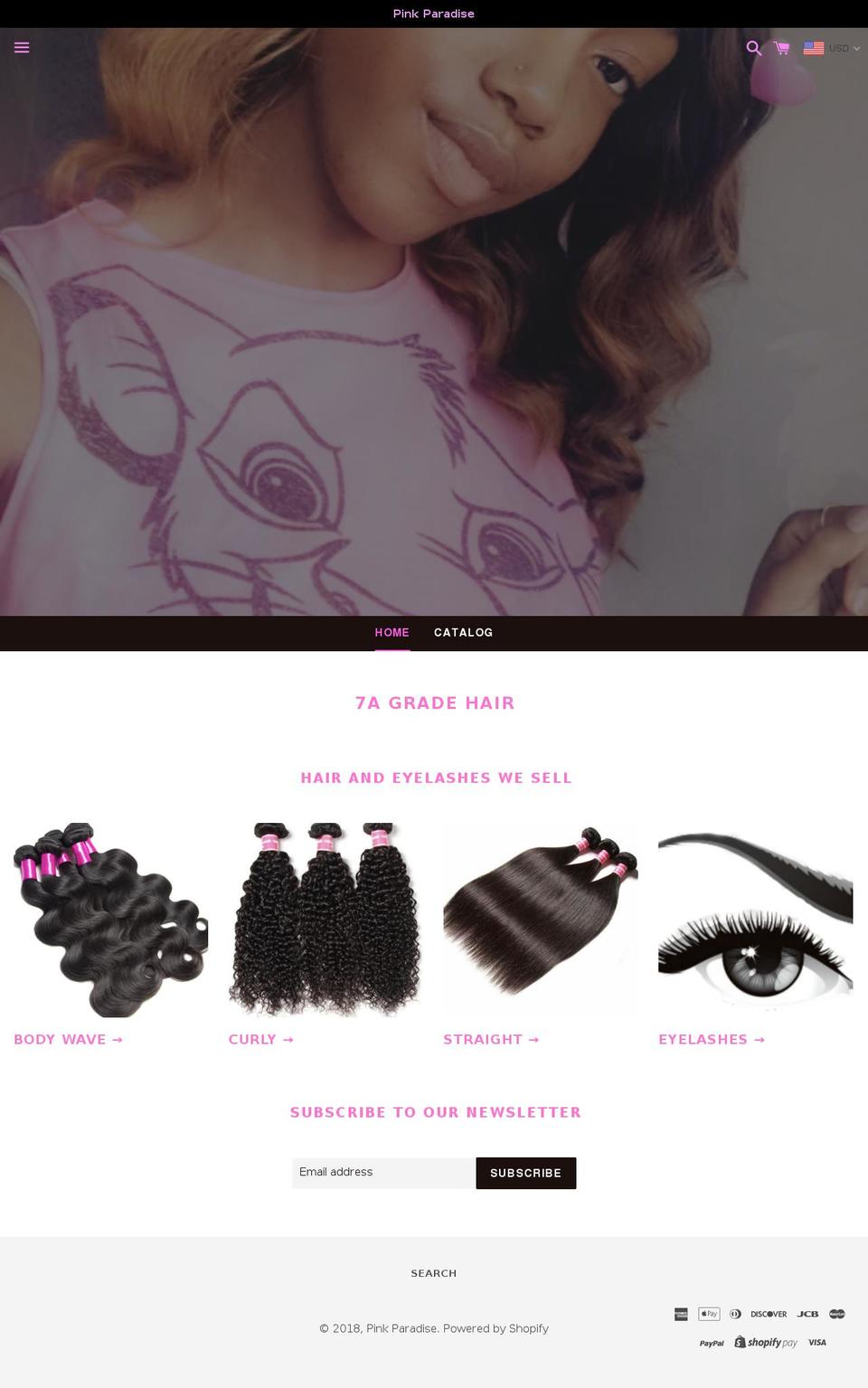 velvetparadise.com — Shopify storefront screenshot