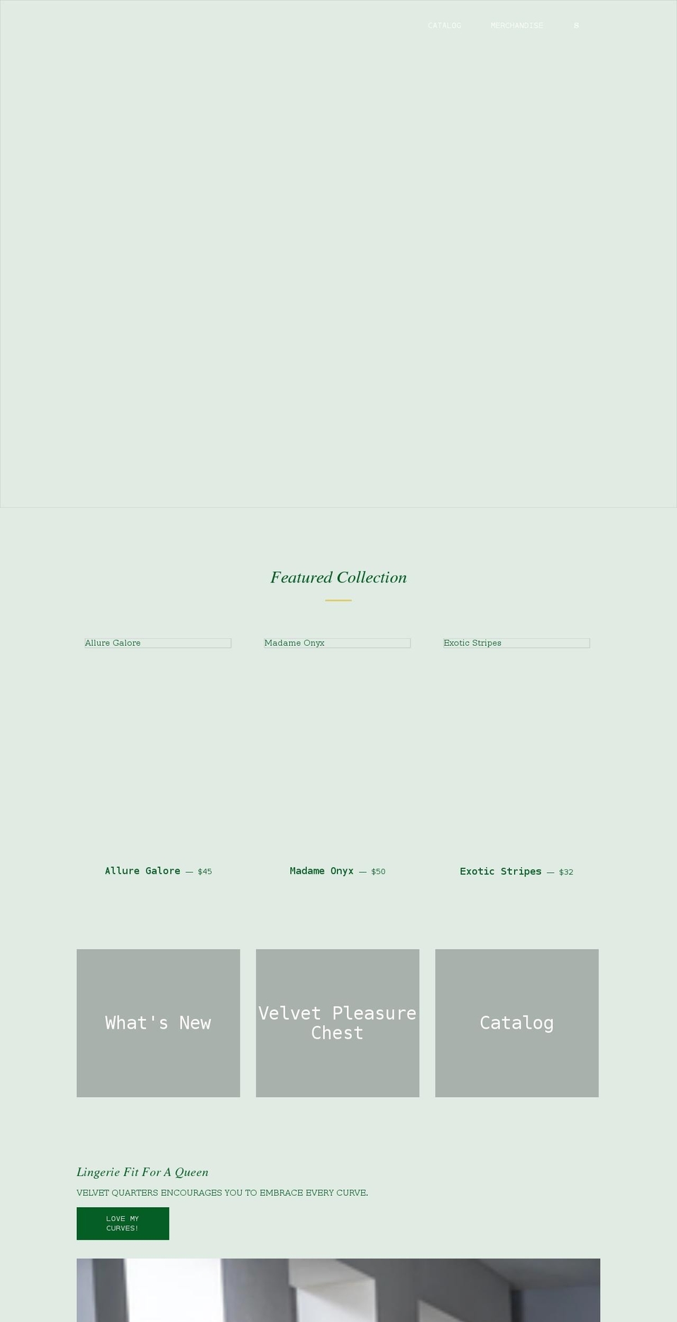 velvetquarters.com shopify website screenshot
