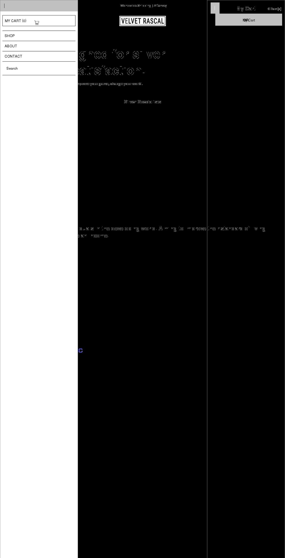 velvetrascal.com shopify website screenshot