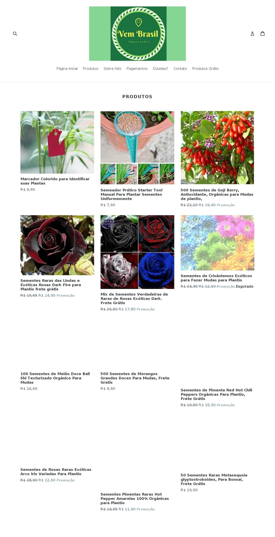 vembrasil.net shopify website screenshot