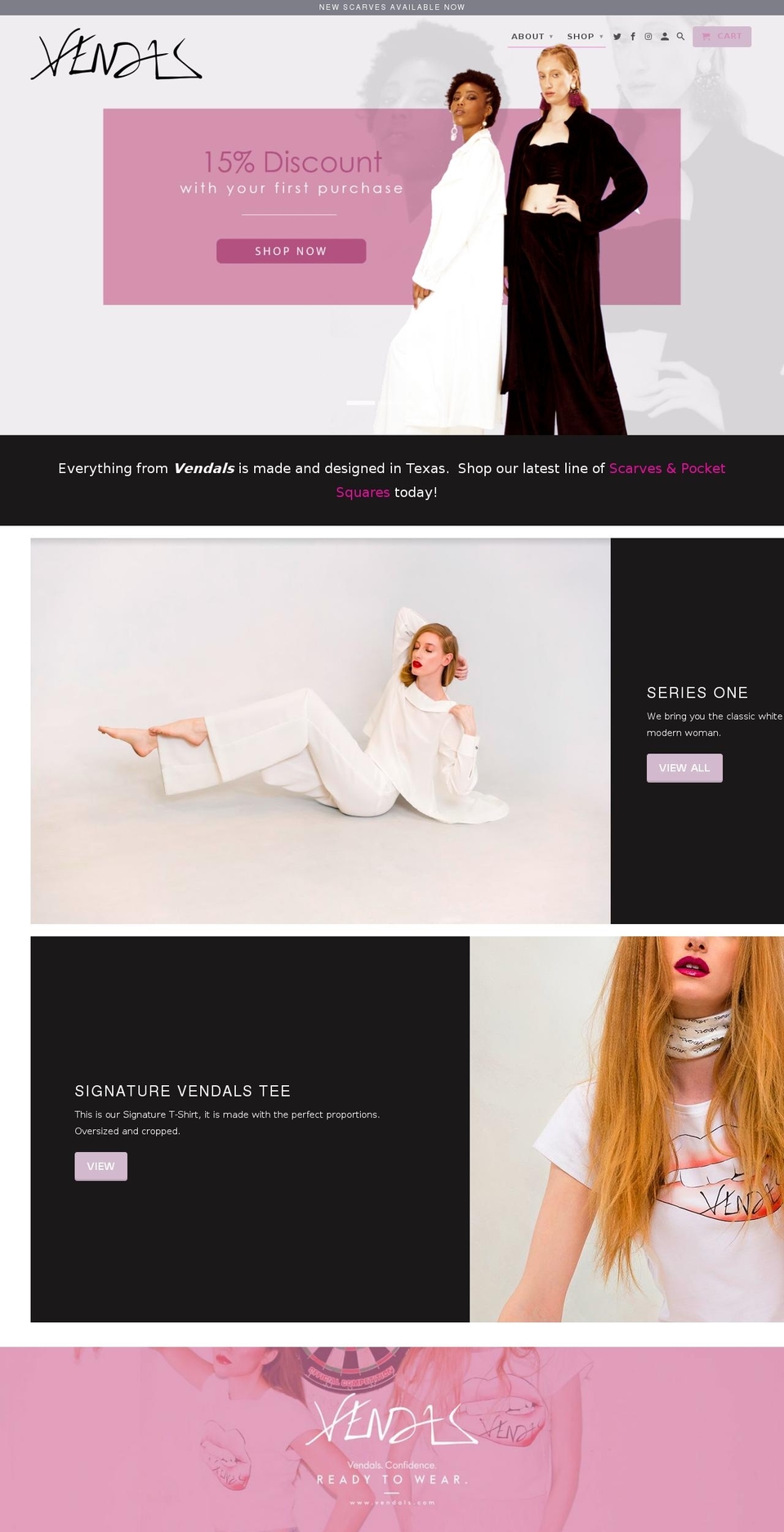 vendals.com shopify website screenshot